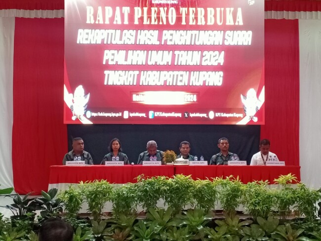 KPU Kabupaten Kupang Gelar Rapat Pleno Terbuka Perhitungan Suara Pemilu