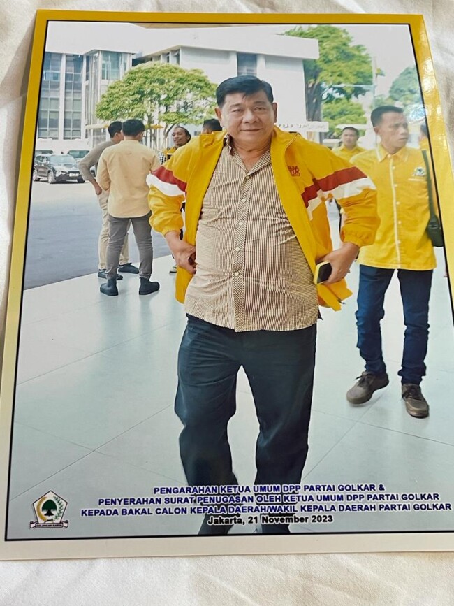 Jerri Manafe Mendapat Surat Perintah dan Pengarahan Langsung Ketua Umum DPP Partai Golkar Sebagai Bakal Calon Kepala Daerah