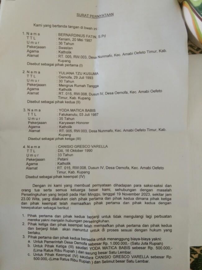 Oknum Caleg Terlibat Perselingkuhan, Warga Oemofa: Saya Tidak Akan Pilih Dia