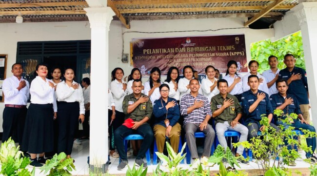 Sebanyak 7531 Anggota KPPS Dilantik Serentak, PPS Oebelo Dan Tanah Merah Gelar Aksi Tanam Pohon