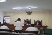 Foto: Suasana Sidang saat Hakim Jatuhkan vonis kepada terdakwa Kasus Korupsi Talud Penahan Longsor.