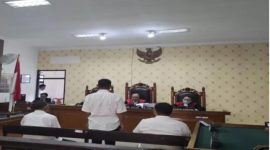 Foto: Suasana Sidang saat Hakim Jatuhkan vonis kepada terdakwa Kasus Korupsi Talud Penahan Longsor.
