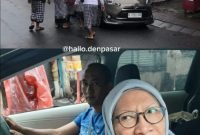 Foto: Ratna Sarumpaet diamankan Pecalang ketika keluyuran saat Hari Raya Nyepi. (Sumber: @hallodenpasar)