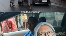 Foto: Ratna Sarumpaet diamankan Pecalang ketika keluyuran saat Hari Raya Nyepi. (Sumber: @hallodenpasar)