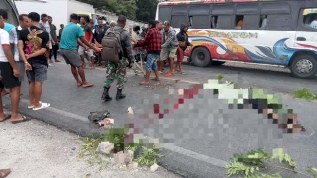 Kecelakaan Maut Di Naibonat, Tabrak Truck 2 Orang Tewas