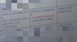 Foto: Tampilan layar laporan pengiriman honor PPS. 
