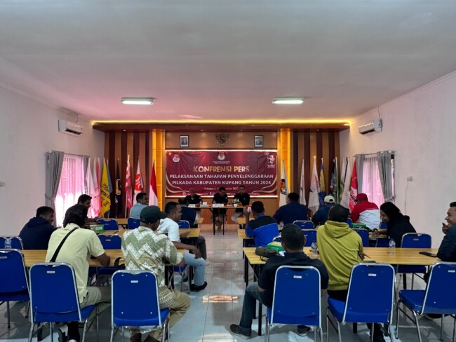 Gelar Konferensi Pers, KPU Kabupaten Kupang Bahas Tahapan Pilkada 2024 Bersama Insan Pers