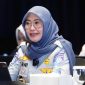 Foto: Direktur Operasional Jasa Raharja, Dewi Aryani Suzana, saat memberikan materi kepada mahasiswa. 