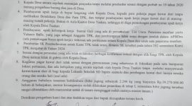Foto: Pengaduan TPK Desa Tuakau terkait penyimpangan Kewenangan yang dilakukan oleh Kepala Desa Tuakau. 
