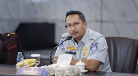 Foto: Direktur Kepatuhan dan Manajemen Resiko Jasa Raharja, Harwan Muldidarmawan saat hadiri kegiatan Tactical Floor Game guna siapkan Strategi pengamanan Nataru. 