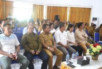 Foto: Bupati Kupang Terpilih, Yosef Lede, SH., saat memberikan sambutannya dalam kegiatan sinkronisasi program bersama Pemkab Kupang. 

