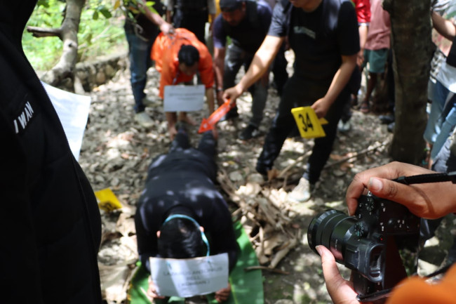 Rekonstruksi Kasus Pembunuhan Di Desa Poto Digelar Polres Kupang