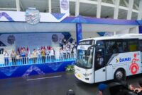 Foto: flag off mudik gratis 2025.