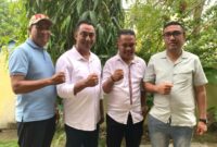 Foto: Panitia Prosesi Pawai Paskah Pemuda Kristen. (dari kiri) Robby Radja, Pdt. Vikctor, Jermi Mone, dan Pdt. Doddy. 