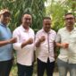 Foto: Panitia Prosesi Pawai Paskah Pemuda Kristen. (dari kiri) Robby Radja, Pdt. Vikctor, Jermi Mone, dan Pdt. Doddy. 