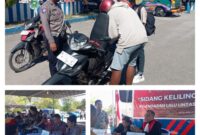 Foto: Sidang Keliling Pelanggaran Lalu Lintas yang digelar di halaman Satlantas Polres Kupang, Kamis (15/05) 