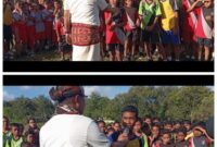 Foto: Bupati Kupang, Yosef Lede, S.H., saat berikan pertanyaan kepada pelajar di Amarasi. 