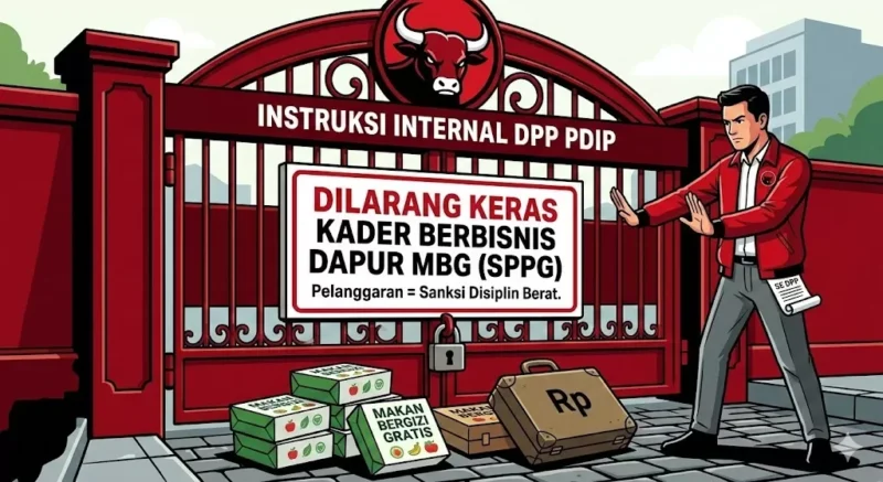 Foto: ilustrasi larangan kelola MBG bagi kader PDIP (dok: google)