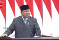 Foto: Presiden Prabowo Subianto dalam pidato perdana pada Rapat Paripurna DPR ke-19 Masa Persidangan V Tahun Sidang 2025-2026 di Gedung Nusantara MPR/DPR/DPD, Jakarta, Rabu (20/5/2026). (Tangkapan Layar YouTube Sekretariat Presiden)