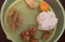 Foto: menu MBG yang diterima emak emak posyandu Mawar, Desa Tanah Merah.
