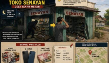 Toko Senayan di Tanah Merah Dibobol Maling, Pemilik Rugi Pulang Puluhan Juta Rupiah