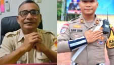 Foto: Kepala Samsat Kabupaten Kupang, Abdulgani R. Tokan, SE., (kiri) dan Kasat Lantas Polres Kupang, Iptu Sam Ihim (kanan)