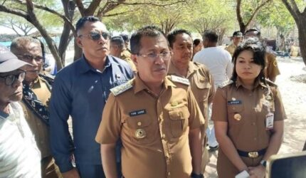 Kawal Program Presiden, Bupati Yosef Lede Tinjau Lahan KNMP di Desa Tablolong, Minta Tidak Ada Penolakan