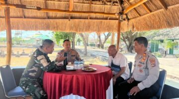 Pererat Tali Silaturahmi, Kapolres Kupang Kunjungi Yonif 743/PSY Naibonat