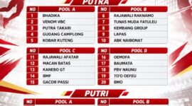 Foto: Pembagian grup Turnamen voli Gerindra Cup 