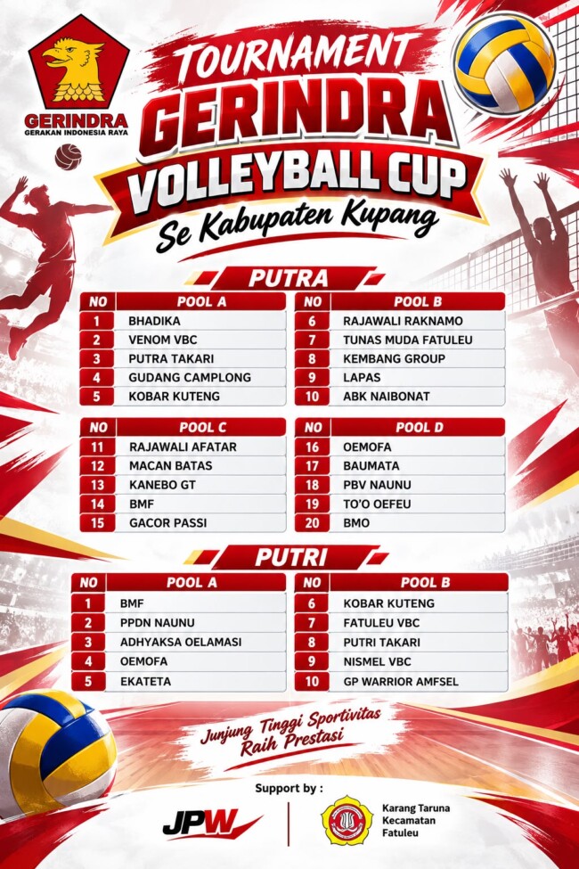 Foto: Pembagian grup Turnamen voli Gerindra Cup 