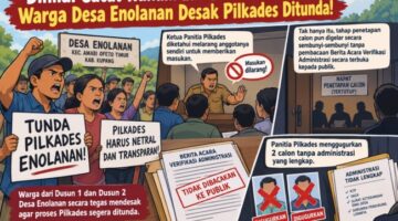 Dinilai Cacat Hukum dan Berat Sebelah, Warga Desa Enolanan Desak Pilkades Ditunda!