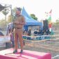 Foto: Bupati Kupang, Yosef Lede, S.H., saat memberi sambutan dalam pembukaan turnamen Kades Kuanheun Cup V