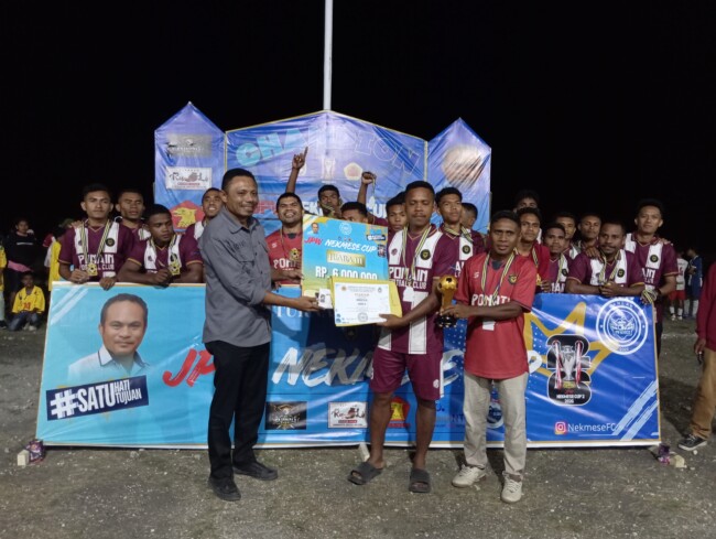 Tampil Dominan, Ponain FC A Gilas Anmuna FC 4-0 dan Amankan Gelar Juara 3 JPW Nekmese Cup II