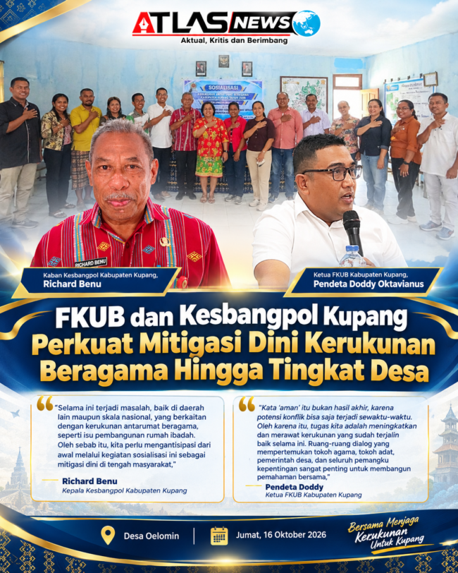 FKUB dan Kesbangpol Kupang Perkuat Mitigasi Dini Kerukunan Beragama Hingga Tingkat Desa