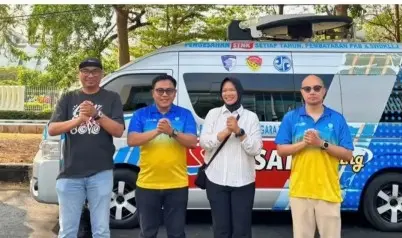Sambil Olahraga Bisa Cek Kesehatan dan Bayar Pajak: Jasa Raharja NTT dan Mitra Padati CFD El Tari Kupang  